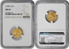 US Two and a Half Dollar 1928 $2.50 Gold Indian MS63 NGC None -