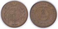 US Two Cent 1867 Two Cent Piece DDO FS-101 VF Uncertified #835 None -