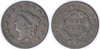US Cent 1829 Large Cent N-7 (Wheel Spoke) VG08 Uncertified #927 None -