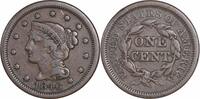 US Cent 1846 Large Cent VF Uncertified None -