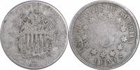 US Nickel 1867 Shield Nickel No Rays G Uncertified None -