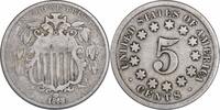 US Nickel 1868 Shield Nickel F Uncertified None -