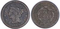 US Cent 1844/81 Large Cent VG Uncertified #1232 None -