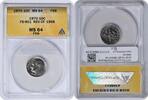 US Dime 1970 Roosevelt Dime FS-901 Reverse of 1968 MS64FSB ANACS None -