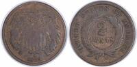 US Two Cent 1865 Two Cent Piece VG Uncertified None -