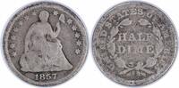 US Half Dime 1857 Liberty Seated Silver Half Dime G Uncertified None -
