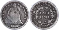 US Half Dime 1858 Liberty Seated Silver Half Dime G Uncertified None -