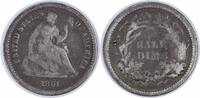 US Half Dime 1861 Liberty Seated Silver Half Dime VG Uncertified None -