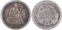 US Dime 1889-S Liberty Seated Silver Dime F Uncertified None -