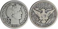 US Half Dollar 1902 Barber Silver Half Dollar Choice VG Uncertified None -