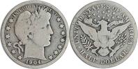 US Half Dollar 1904 Barber Silver Half Dollar VG Uncertified None -