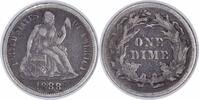 US Dime 1888 Liberty Seated Silver Dime VF Uncertified None -