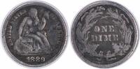 US Dime 1889 Liberty Seated Silver Dime F Uncertified None -