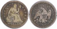 US Quarter 1853 Liberty Seated Quarter Arrows and Rays VG Uncertified None -