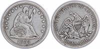 US Quarter 1858 Liberty Seated Quarter Choice VF Uncertified None -