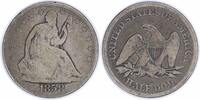 US Half Dollar 1858 Liberty Seated Silver Half Dollar G Uncertified None -