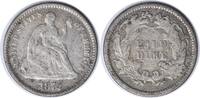 US Half Dime 1872 Liberty Seated Silver Half Dime DDO FS-101 F Uncertified None -