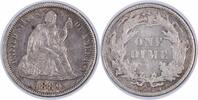 US Dime 1889-S Liberty Seated Silver Dime AU Uncertified #855 None -