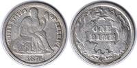 US Dime 1876-CC Liberty Seated Silver Dime DDO Rev B FS-102 F Uncertified None -