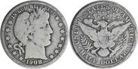 US Half Dollar 1908-O Barber Silver Half Dollar VG Uncertified None -