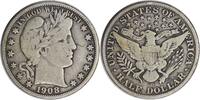 US Half Dollar 1908-O Barber Silver Half Dollar F Uncertified None -