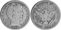US Half Dollar 1908-S Barber Silver Half Dollar Choice VG Uncertified None -