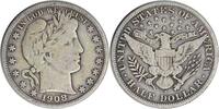 US Half Dollar 1908-S Barber Silver Half Dollar F Uncertified None -