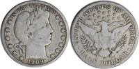 US Half Dollar 1909-S Barber Silver Half Dollar Choice VG Uncertified None -