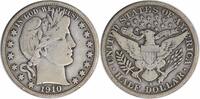 US Half Dollar 1910-S Barber Silver Half Dollar F Uncertified None -