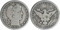 US Half Dollar 1911 Barber Silver Half Dollar VG Uncertified None -