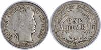 US Dime 1907-O Barber Silver Dime Choice VG Uncertified None -