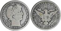 US Half Dollar 1912 Barber Silver Half Dollar VG Uncertified None -