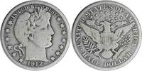 US Half Dollar 1912-D Barber Silver Half Dollar VG Uncertified None -