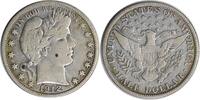 US Half Dollar 1912-S Barber Silver Half Dollar VF Uncertified #221 None -