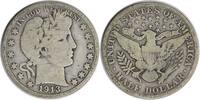 US Half Dollar 1913 Barber Silver Half Dollar G Uncertified None -