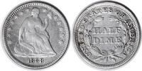 US Half Dime 1858 Liberty Seated Half Dime RPD/Inverted Date FS-302 VF Uncertified #921 None -