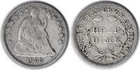 US Half Dime 1858 Liberty Seated Half Dime RPD/Inverted Date FS-302 F Uncertified #933 None -