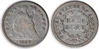 US Half Dime 1858 Liberty Seated Half Dime RPD/Inverted Date FS-302 F Uncertified #934 None -