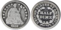 US Half Dime 1858 Liberty Seated Half Dime RPD/Inverted Date FS-302 G Uncertified #925 None -