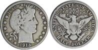 US Half Dollar 1913-S Barber Silver Half Dollar Choice VG Uncertified None -
