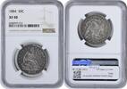 US Half Dollar 1884 Liberty Seated Silver Half Dollar EF40 NGC None -