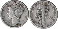 US Dime 1926 Mercury Silver Dime EF Uncertified None -
