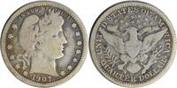 US Quarter 1907-O Barber Silver Quarter VG Uncertified None -