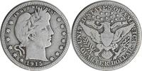 US Quarter 1915 Barber Silver Quarter Choice VG Uncertified None -