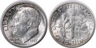 US Dime 1947-D Roosevelt Dime DDR 2-R-II+V MS63 Uncertified #749 None -