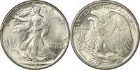 US Half Dollar 1945 Walking Liberty Silver Half Dollar MS63 Uncertified None -