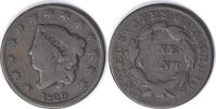US Cent 1829 Large Cent Medium Letter N-5 VG Uncertified #334 None -
