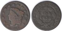 US Cent 1829 Large Cent Medium Letter N-5 VG Uncertified #336 None -