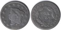 US Cent 1829 Large Cent Medium Letter N-5 VG Uncertified #341 None -