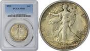 US Half Dollar 1918 Walking Liberty Silver Half Dollar MS64 PCGS None -
